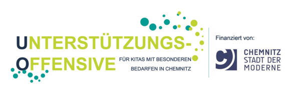 Das Logo der Unterstützungsoffensive für Kitas mit besonderen Bedarfen in Chemnitz.